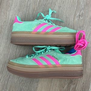 Adidas Gazelle Bold “pulse mint pink” sneakers